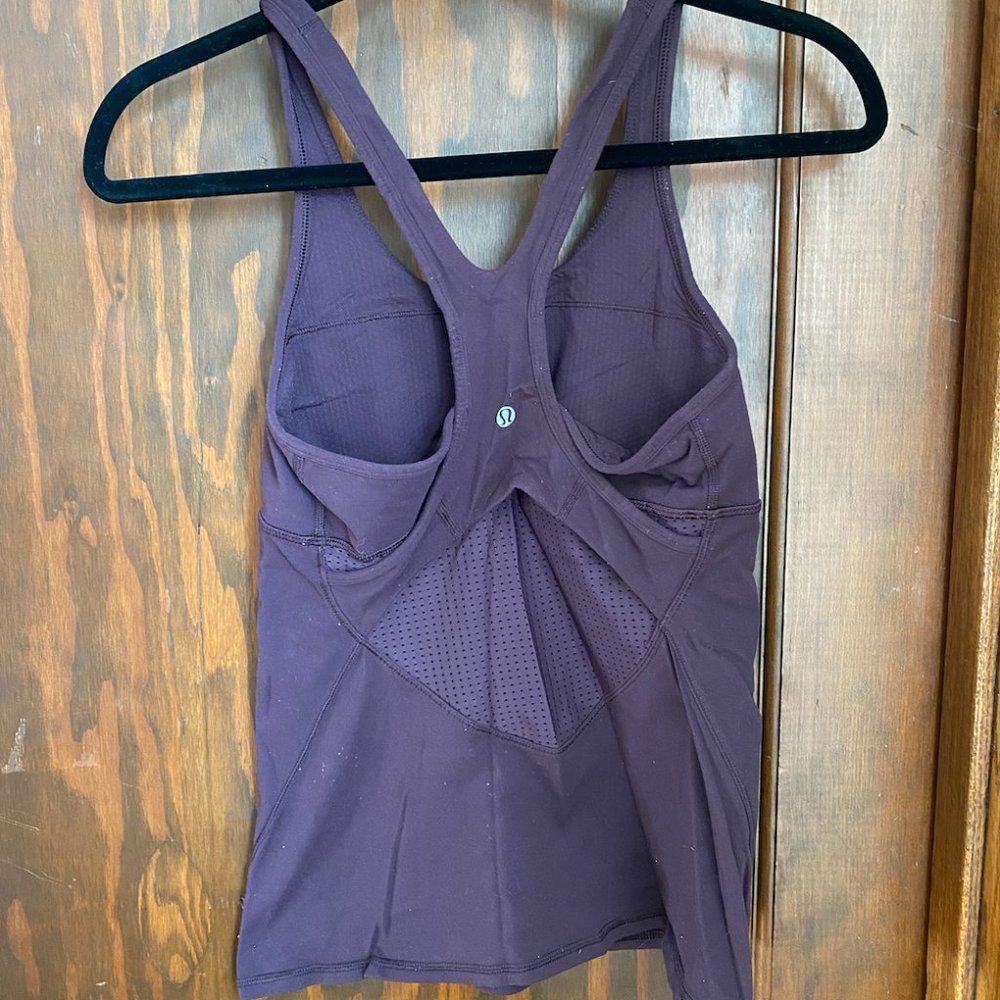 LULULEMON Purple Bra Shelf Racerback Tank Top